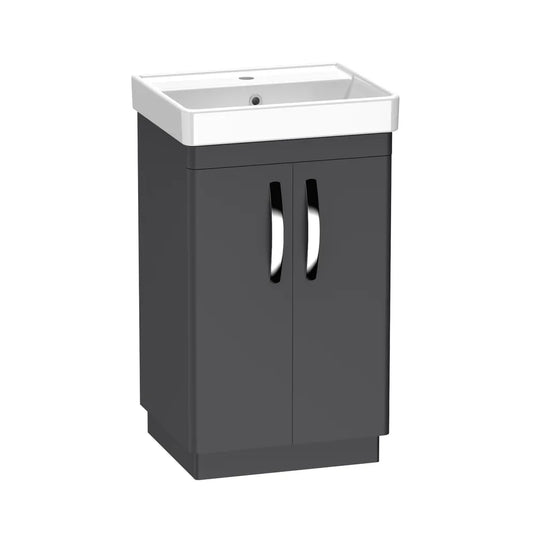 Tavistock Compass 500 Freestanding Vanity Unit Matt Storm Grey | CM500FSG - Envy Bathrooms Ltd