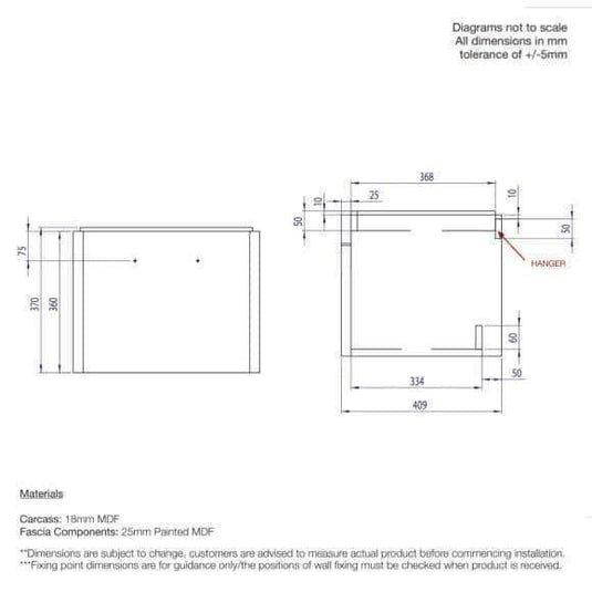Tavistock Compass 500mm Wall Hung Single Draw Vanity Unit - Oxford Blue - CM500WOB - Envy Bathrooms Ltd