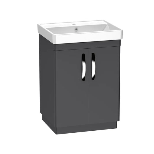 Tavistock Compass 600 Freestanding Vanity Unit Matt Storm Grey | CM600FSG - Envy Bathrooms Ltd