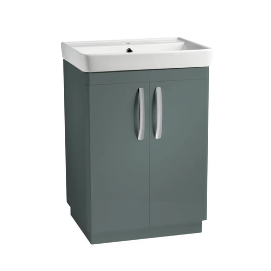 Tavistock Compass 600 Freestanding Vanity Unit Matt Viridian Green | CM600FVRG - Envy Bathrooms Ltd