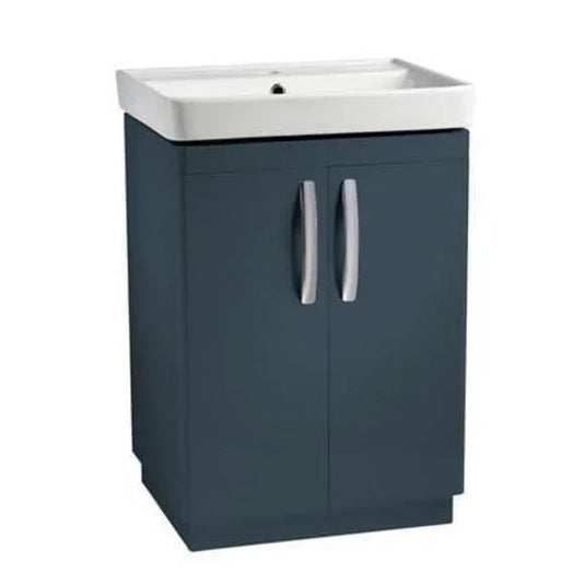 Tavistock Compass 600mm Floorstanding 2 Door Vanity Unit - Oxford Blue - CM600FOB - Envy Bathrooms Ltd