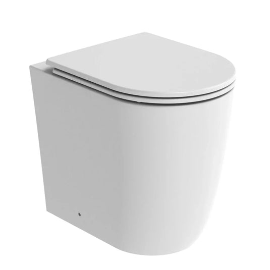 Tavistock Compass Round Rimless Back To Wall Pan - White - BTW1150S - Envy Bathrooms Ltd