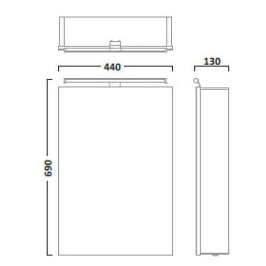 Tavistock Conduct 440 Mirror Cabinet - Chrome - Envy Bathrooms Ltd