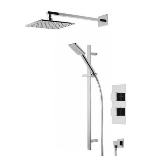 Tavistock Index Concealed Dual Function Shower System with Riser Kit & Overhead Shower - Chrome - SND1610 - Envy Bathrooms Ltd