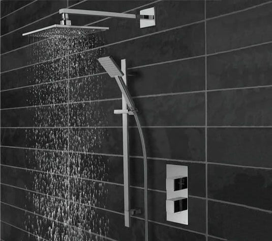 Tavistock Index Concealed Dual Function Shower System with Riser Kit & Overhead Shower - Chrome - SND1610 - Envy Bathrooms Ltd