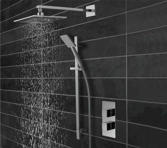 Tavistock Index Concealed Dual Function Shower System with Riser Kit & Overhead Shower -Chrome - Envy Bathrooms Ltd