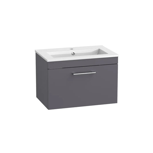 Tavistock Kew 600 Wall Mounted 1 Drawer Unit Matt Storm Grey | KW6W1-SG - Envy Bathrooms Ltd