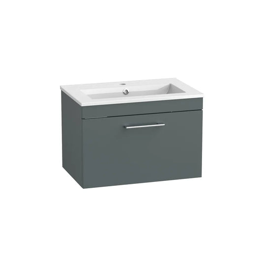 Tavistock Kew 600 Wall Mounted 1 Drawer Unit Matt Viridian Green | KW6W1-VRG - Envy Bathrooms Ltd
