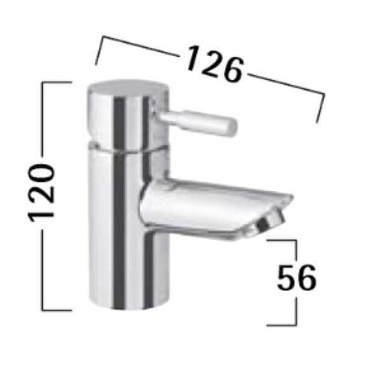Tavistock Kinetic Mini Basin Mixer Tap - Chrome - TKN62 - Envy Bathrooms Ltd