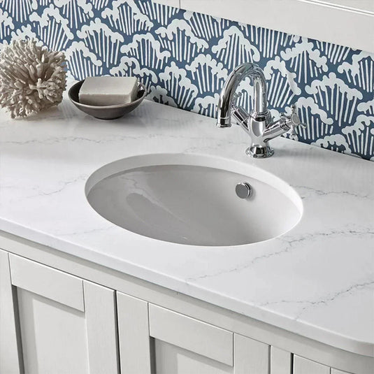 Tavistock Lansdown 1200mm Curved Undermounted Basin - White - LANCUSBAS - Envy Bathrooms Ltd