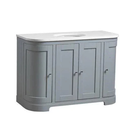 Tavistock Lansdown 1200mm Floorstanding Curved Vanity Unit - Mineral Blue - LAN1200C.MB - Envy Bathrooms Ltd