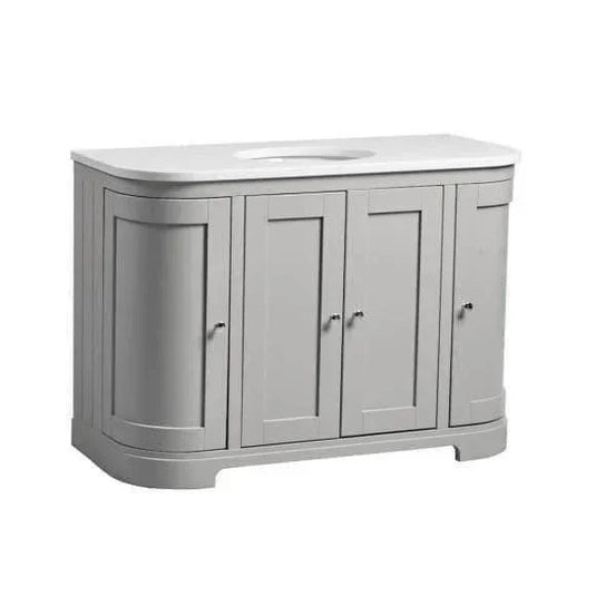 Tavistock Lansdown 1200mm Floorstanding Curved Vanity Unit - Pebble Grey - LAN1200C.PG - Envy Bathrooms Ltd