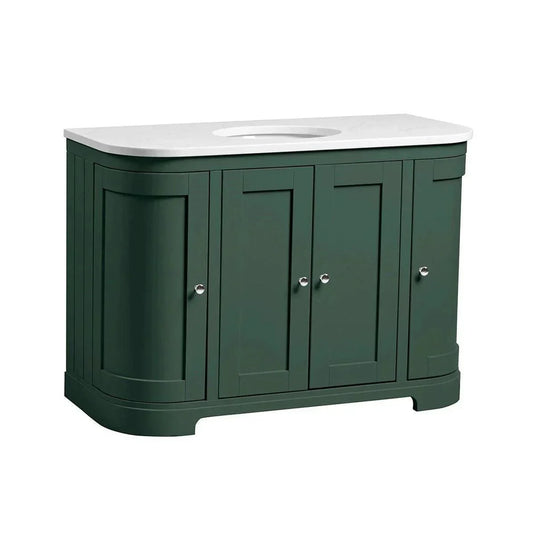 Tavistock Lansdown 1200mm Floorstanding Curved Vanity Unit - Sherwood Green - LAN1200C.SDG - Envy Bathrooms Ltd