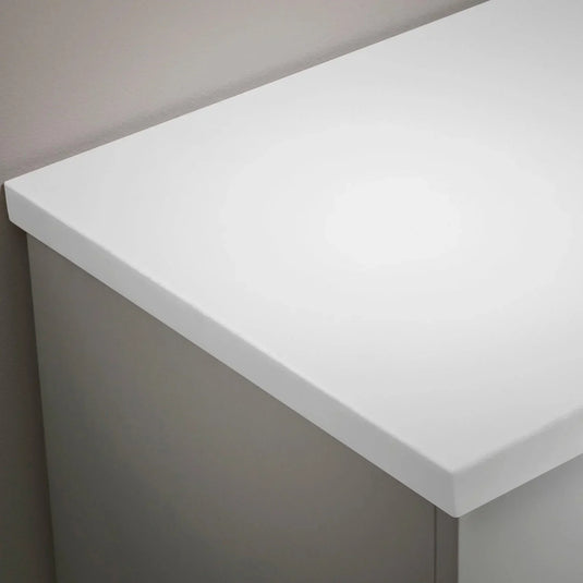 Tavistock Lansdown 1200mm Straight Double Basin Worktop & Upstand - Artic White - LANUSW12.AR - Envy Bathrooms Ltd