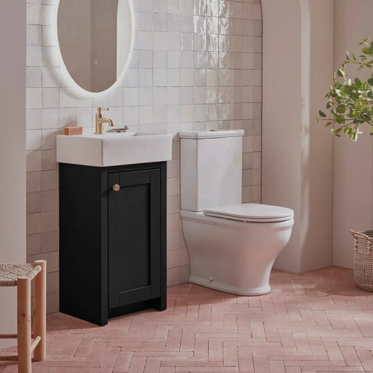 Tavistock Lansdown 430mm Floorstanding Vanity Unit - Matt Black - LAN400C.BLK - Envy Bathrooms Ltd