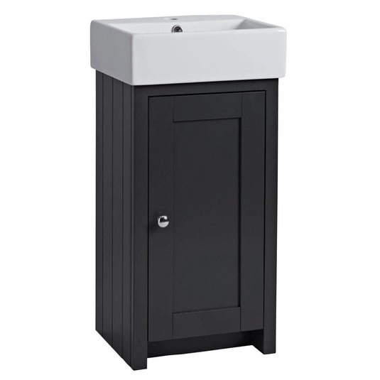 Tavistock Lansdown 430mm Floorstanding Vanity Unit - Matt Black - LAN400C.BLK - Envy Bathrooms Ltd