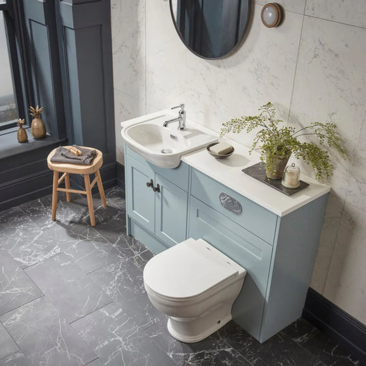 Tavistock Lansdown 490mm Semi Countertop Basin 1TH Standard Depth - White - DC14047 - Envy Bathrooms Ltd