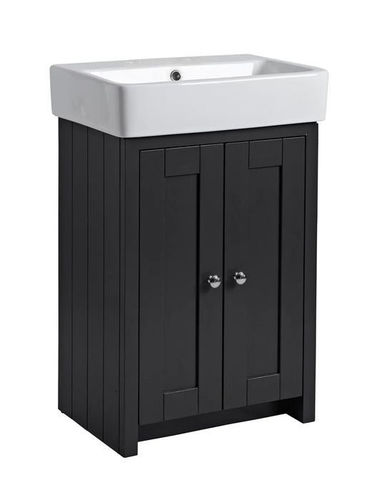 Tavistock Lansdown 575mm Floorstanding Vanity Unit - Matt Black - LAN550B.BLK - Envy Bathrooms Ltd