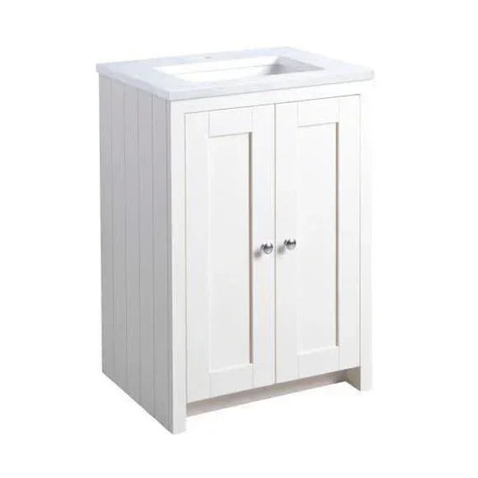 Tavistock Lansdown 600mm Underslung Floorstanding Vanity Unit - Linen White - LAN600US.LW - Envy Bathrooms Ltd
