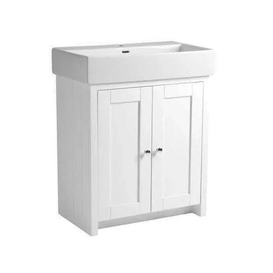 Tavistock Lansdown 700mm Floorstanding Vanity Unit - Linen White - LAN700B.LW - Envy Bathrooms Ltd