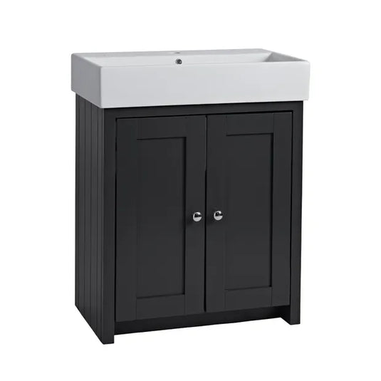 Tavistock Lansdown 700mm Floorstanding Vanity Unit - Matt Black - LAN700B.BLK - Envy Bathrooms Ltd