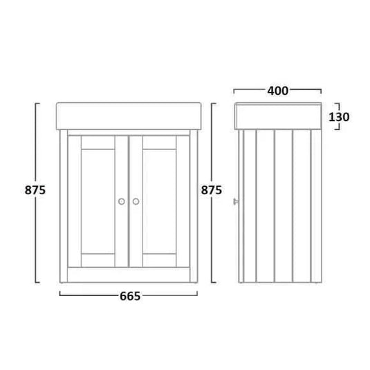 Tavistock Lansdown 700mm Floorstanding Vanity Unit - Pebble Grey - LAN700B.PG - Envy Bathrooms Ltd