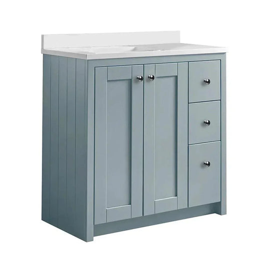 Tavistock Lansdown 800mm Underslung Door & Drawer Floorstanding Vanity Unit - Mineral Blue - LAN800US.MB - Envy Bathrooms Ltd
