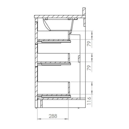 Tavistock Lansdown 800mm Underslung Door & Drawer Floorstanding Vanity Unit - Sherwood Green - LAN800US.SDG - Envy Bathrooms Ltd