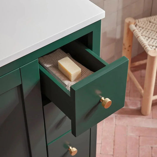 Tavistock Lansdown 800mm Underslung Door & Drawer Floorstanding Vanity Unit - Sherwood Green - LAN800US.SDG - Envy Bathrooms Ltd