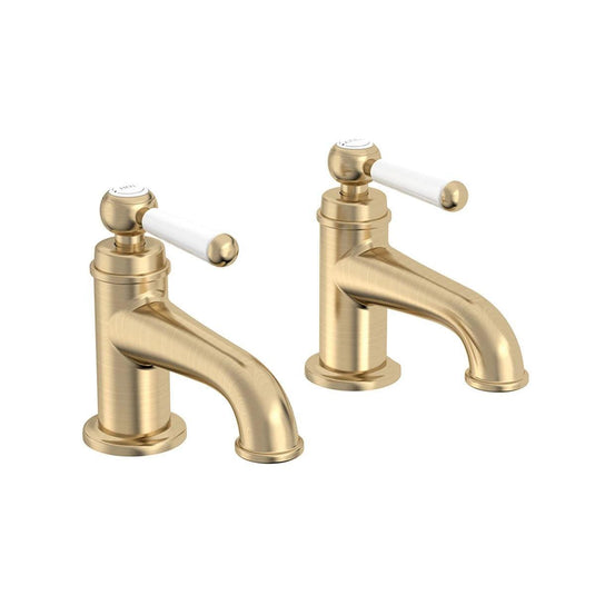 Tavistock Lansdown Pair of Basin Taps - Brushed Brass - TLD7004 - Envy Bathrooms Ltd