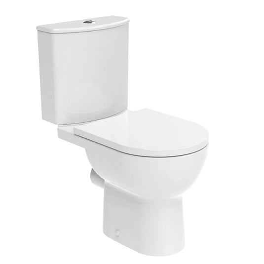 Tavistock Levant Rimless Close Coupled WC Pack with Thermoset Soft Close Seat - White - DC14065 - Envy Bathrooms Ltd