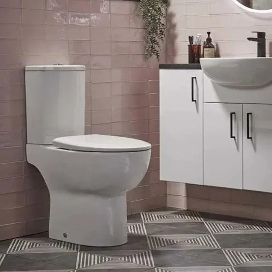 Tavistock Loft Close Coupled Open Back Rimless Pan - White - DC14033 - Envy Bathrooms Ltd