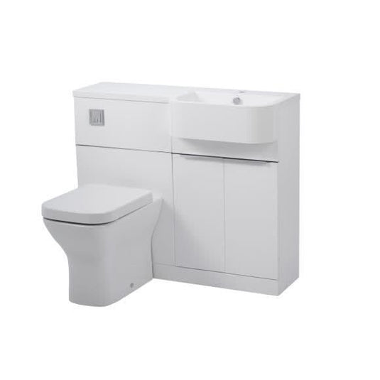 Tavistock Match 1000 Combination Unit & Basin in Gloss White (RH) - Envy Bathrooms Ltd