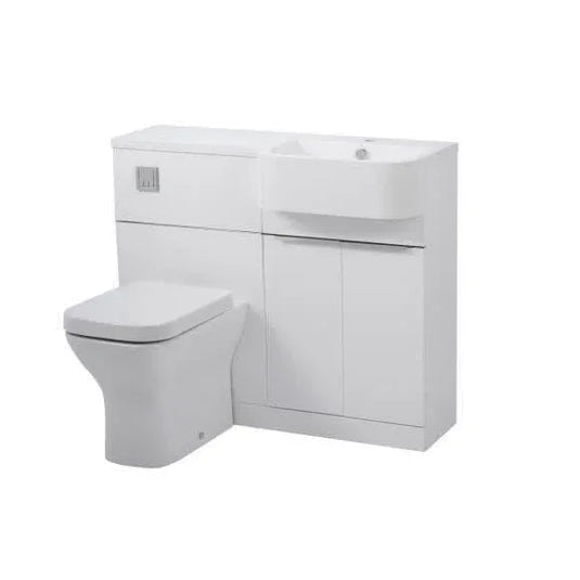 Tavistock Match 1000mm Combination Vanity Unit (RH) - Gloss White - MAT10R.W - Envy Bathrooms Ltd