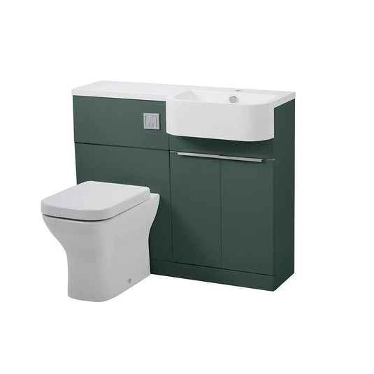 Tavistock Match 1000mm Combination Vanity Unit (RH) - Viridian Green - MAT10R.VRG - Envy Bathrooms Ltd