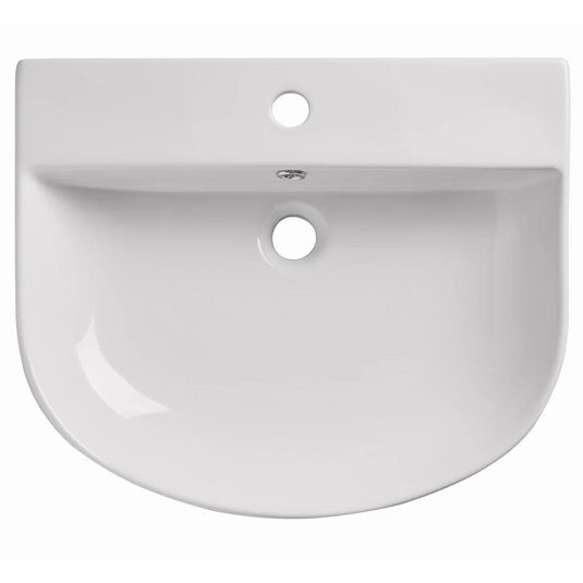 Tavistock Orbit 560 x 450mm Semi Recessed Basin 1TH - White - DC14004 - Envy Bathrooms Ltd