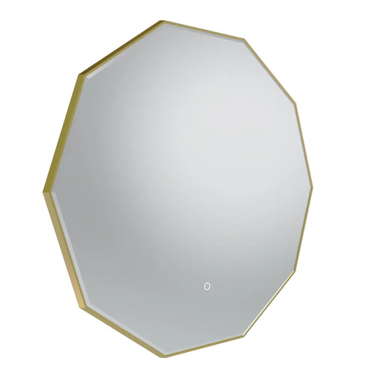 Tavistock Oxygen 800 Decagon Illuminated Mirror Brushed Brass | XGM80D-BR - Envy Bathrooms Ltd