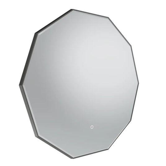 Tavistock Oxygen 800 Decagon Illuminated Mirror Gunmetal | XGM80D-GM - Envy Bathrooms Ltd