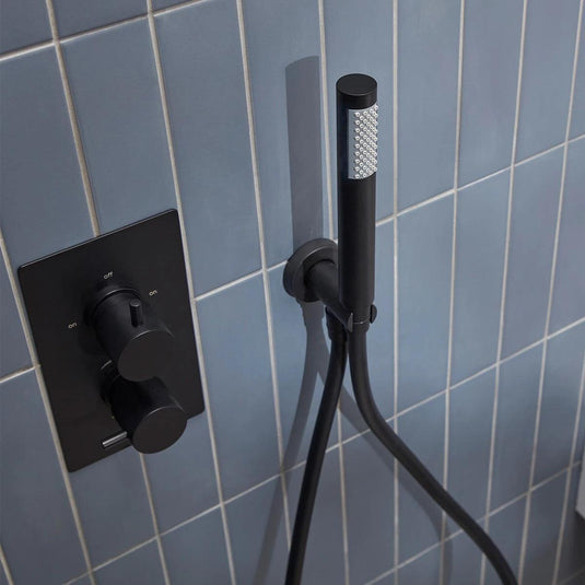 Tavistock Quantum Concealed Dual Function Shower System with Handset / Holder & Overhead Shower - Matt Black - SQT1615 - Envy Bathrooms Ltd