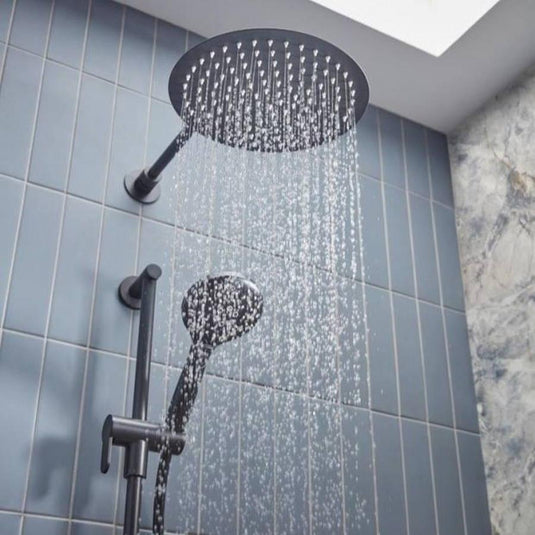 Tavistock Quantum Concealed Dual Thermostatic Shower System With Riser Kit & Overhead Shower - Matt Black - SQT1612 - Envy Bathrooms Ltd
