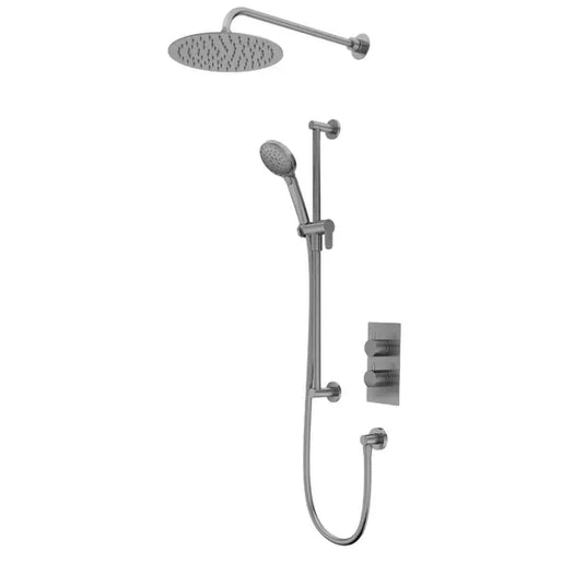 Tavistock Quantum Dual Function Concealed Shower System With Head And Riser Kit - Gunmetal Grey - SQT1624 - Envy Bathrooms Ltd