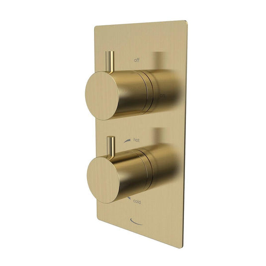 Tavistock Quantum Dual Function Concealed Shower Valve - Brushed Brass - SQT1622 - Envy Bathrooms Ltd