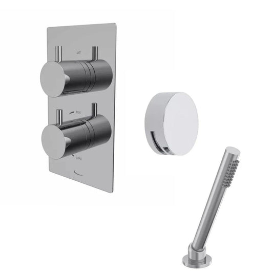 Tavistock Quantum Dual Function Shower System with Overflow Bath Filler & Deck Mounted Handset - Chrome - SQT1617 - Envy Bathrooms Ltd