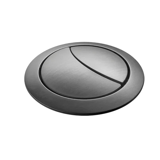 Tavistock Round 48mm Push Flush Button | Gun Metal Grey | TR9048