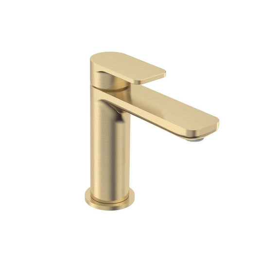 Tavistock Savour Basin Mono Mixer Tap with Click Waste - Brushed Brass - TSV1104 - Envy Bathrooms Ltd