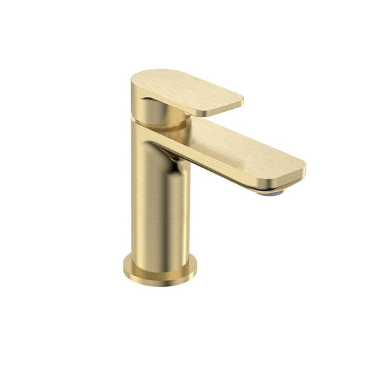 Tavistock Savour Mini Basin Mono Mixer Tap with Click Waste - Brushed Brass - TSV6104 - Envy Bathrooms Ltd