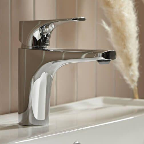 Tavistock Strike Basin Mixer Tap with Click Waste - Chrome - TSE11 - Envy Bathrooms Ltd