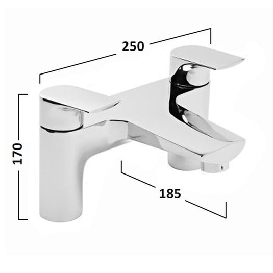 Tavistock Strike Bath Filler Tap - Chrome - TSE32 - Envy Bathrooms Ltd