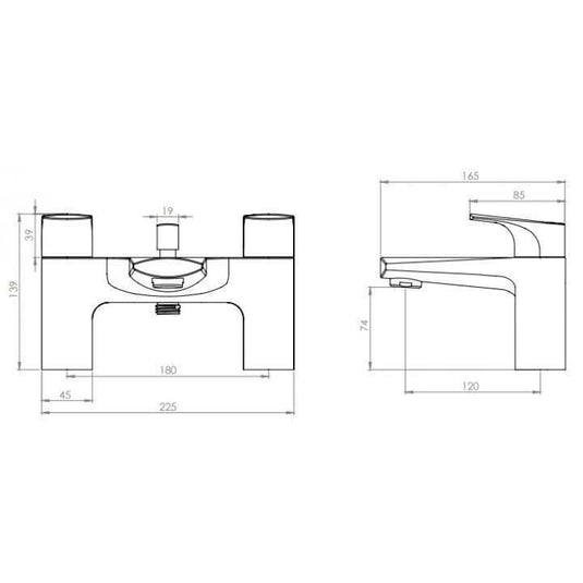 Tavistock Strike Bath Shower Mixer Tap with Hose and Handset - Chrome - TSE42 - Envy Bathrooms Ltd