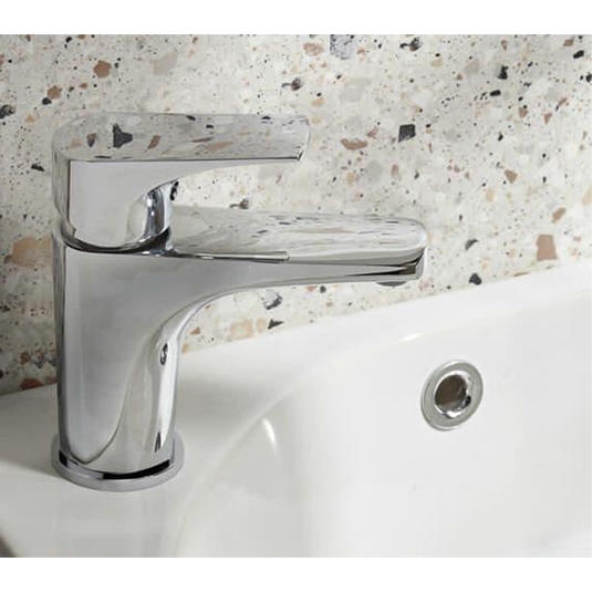 Tavistock Strike Mini Basin Mixer Tap with Click Waste | Chrome | TSE61